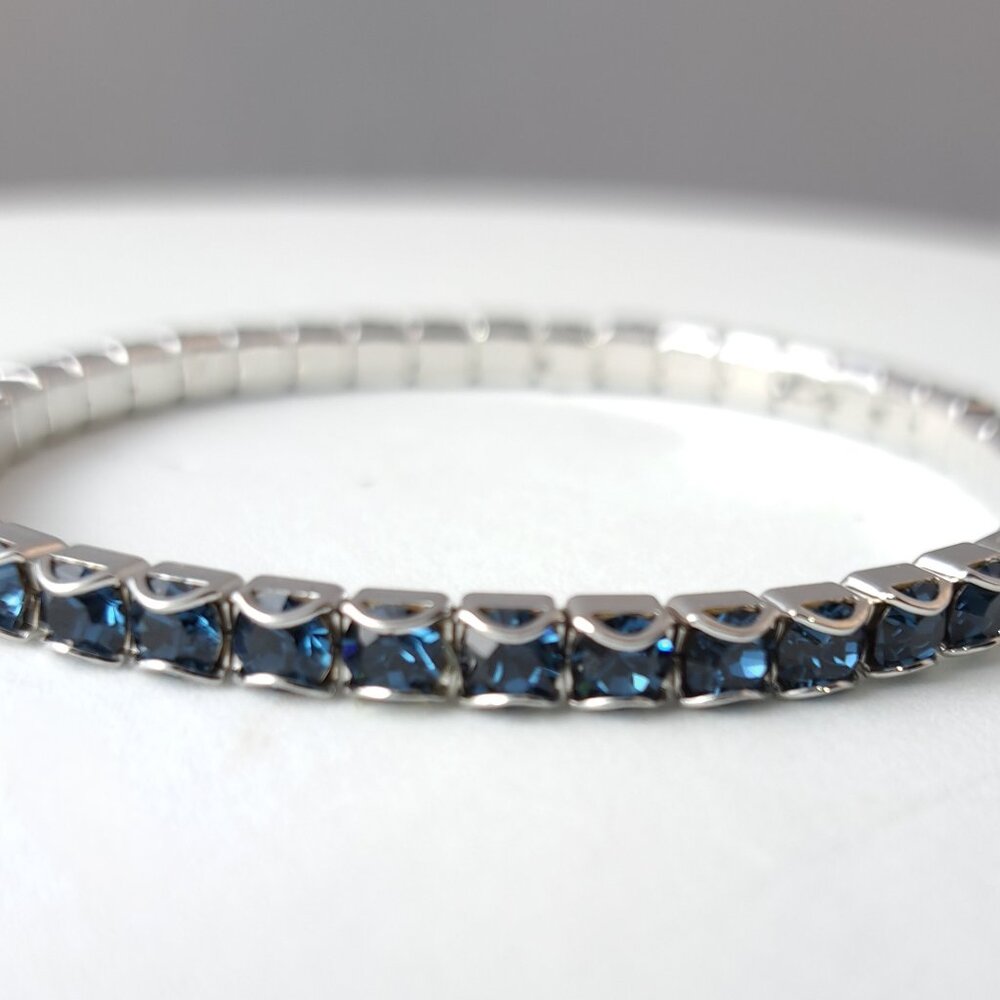 Set of 3 Rhinestone Stretch Bracelets - Picture 3 of 4